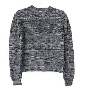 Malene Birger Hanso Sweater Womens Size XS Gray Navy Crew Neck